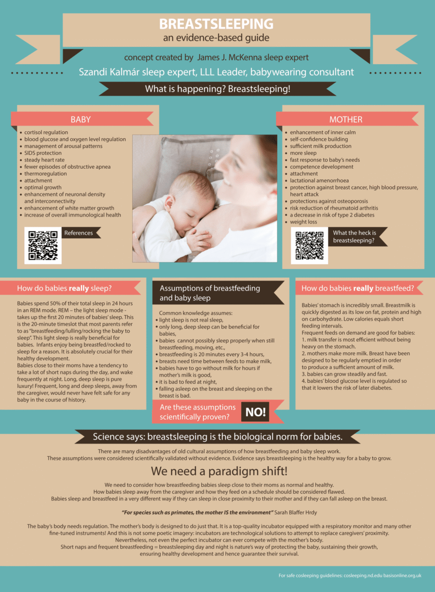 Alexandra Kalmár’s breastsleeping conference poster presented in Paris in 2019